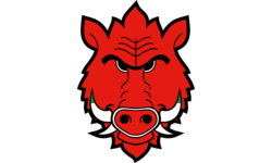 Logo der Abteilung Ringen des Sportverein Ebersbach mit einem roten Eberkopf