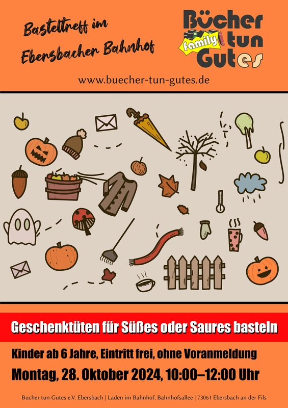 Plakat zum Halloween-Basteln